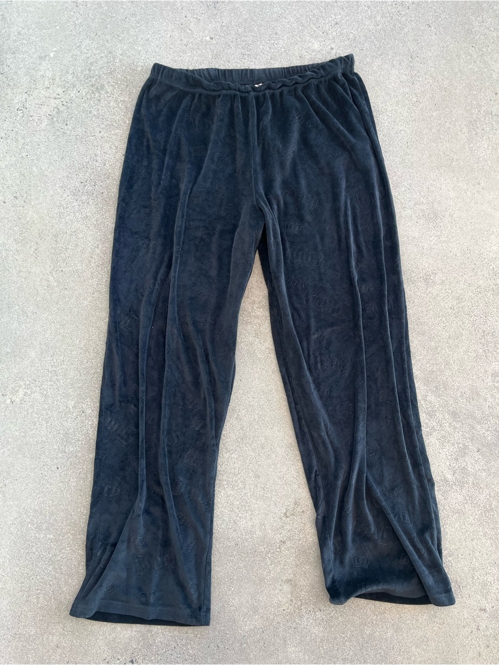 Juicy Couture Black Velour Lounge Pants | Sleepwear | Elastic Waist | Size L